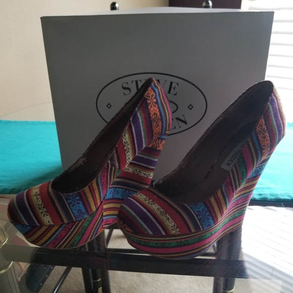 Shoes Women 6M Steve Madden Pammyy Multicolored - Picture 1 of 5